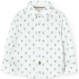 Boboli - Poplin Printed - Overhemd - Wit - Lange Mouwen - 24 Months