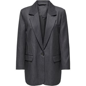 Only - Onlhattie-lana Overs - Blazer - Dark Grey Melange