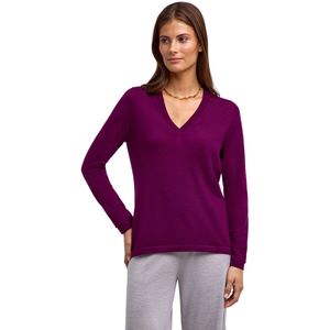 FALKE - Basic New Merino V-Neck - Wol Trui - Rood