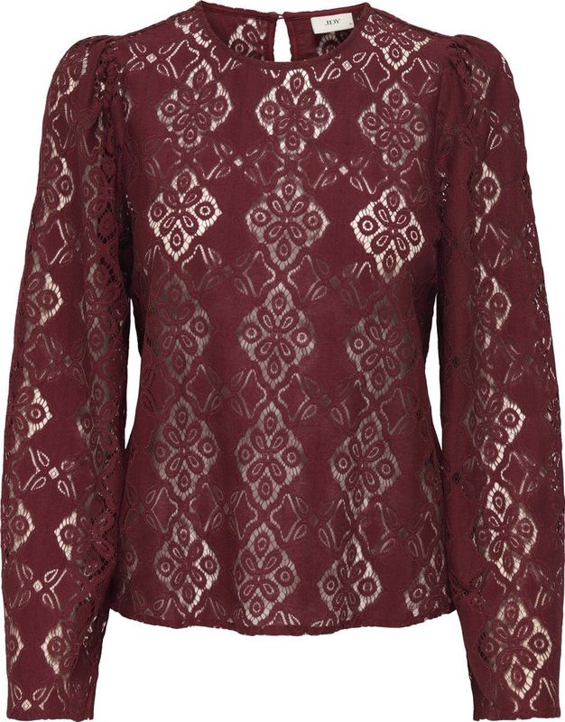 Bordeaux blouse met kant