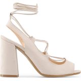 Made in Italia - Schoenen - Beige - Synthetisch Bovenwerk - Verstelbare Enkelband Hak Sandalen