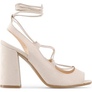 Made in Italia - Schoenen - Beige - Synthetisch Bovenwerk - Verstelbare Enkelband Hak Sandalen
