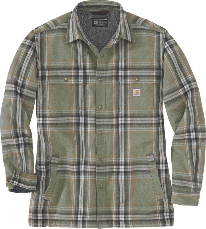 Carhartt - TJ4452 - Flannel Overhemdjas - Geruit - Katoen - Sherpa Voering