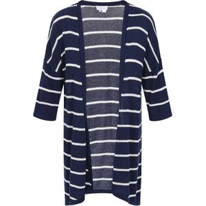 usha - BLUE LABEL - Gebreid Vest - Navy / Wit - Losse Pasvorm