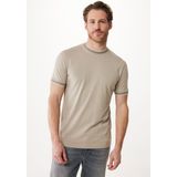 Mexx T-shirt Mercerised Cotton Taupe Heren - Maat S