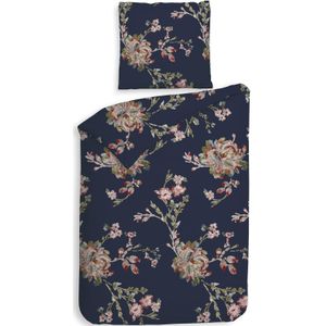 Dekbedovertrek Heckett Lane Daisy Flanel - Navy Blue