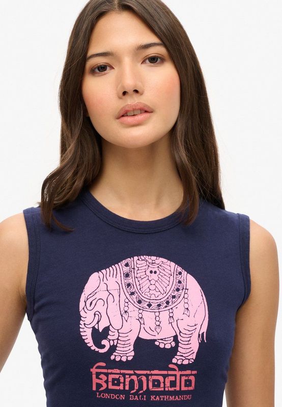 Superdry - Hathi Slim - Mouwloos T-shirt