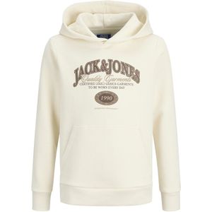 JACK&JONES - JJARI BRANDING SWEAT HOOD JNR - Wit - Jongens - Sweaters