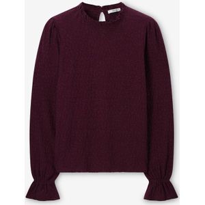 Sissy-Boy - Donkerrood T-shirt met lurex