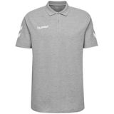 Hummel - HMLGO Katoenen Polo - Grijs - Korte Mouw - Voor Kinderen