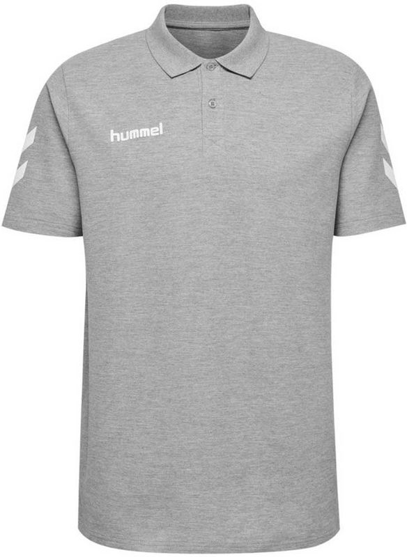 Hummel - HMLGO Katoenen Polo - Grijs - Korte Mouw - Voor Kinderen