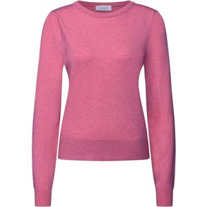 Street One Studio Dames Trui met pofmouwen in Pink, in size: 34