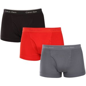Calvin Klein - 3-Pack - Boxershorts - Zwart - Rood - Antraciet