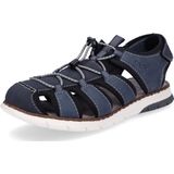 Rieker - Herensandaal - Blauw - Imitatieleer - Klittenbandsluiting