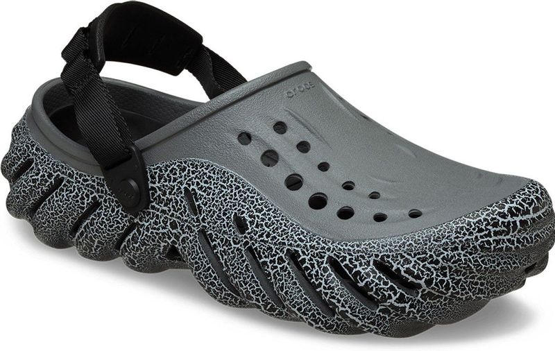 Crocs - Echo Crackle Clog - Grijs - Heren - Slippers
