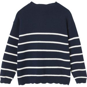 Sierlijke Mariniétrui - Gemêleerd Beige - Meisjestrui - Lange Mouwen