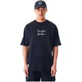 New Era Mlb Tartan Oversized New York Yankees T-shirt Met Korte Mouwen Zwart L Man