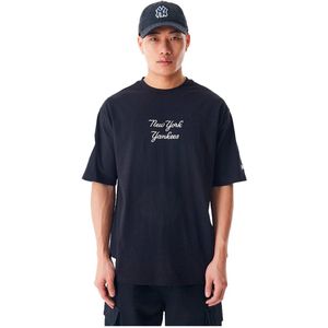 New Era Mlb Tartan Oversized New York Yankees T-shirt Met Korte Mouwen Zwart L Man