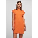 Jerseyjurken - Turtle Extended Shoulder Dress - Vintageorange - 100% Katoen