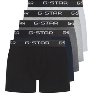 G-Star Heren Boxershorts Trunks MAIZE 5-Pack Mulitpack Zwart/Grijs/Wit/Blauw - Maat S