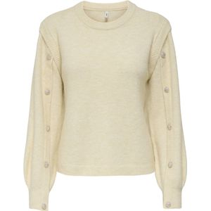 Only - Onlrene Life O-neck Knit - Gebreide Trui - Wit - Dames