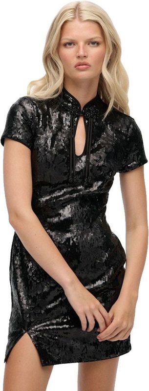 Superdry - Mandarin Sequin Mini Dress - Korte Jurk