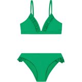 Shiwi Bikini set BLAKE FIXED TRIANGLE SET RUFFLE - tropisch groen - 122/128