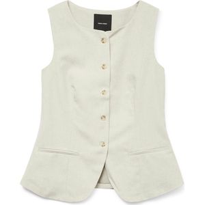 Vero Moda - Vmmikela Sl Long Waistcoat - Gilet - Birch/Melange As