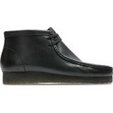 Clarks - Wallabee - Leren Enkellaarsjes - Zwart - Plat - Veters - Casual
