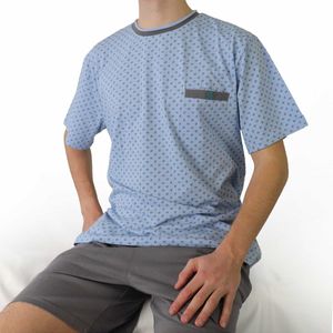 Paul Hopkins - Heren Shortama - Licht Blauw - Korte Mouw en Broek