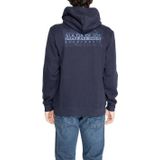 Blauw Effen Sweatshirt Met Capuchon En Lange Mouwen En Zakken Aan De Voorkant