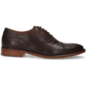 Manfield - Leren Veterschoenen - Bruin