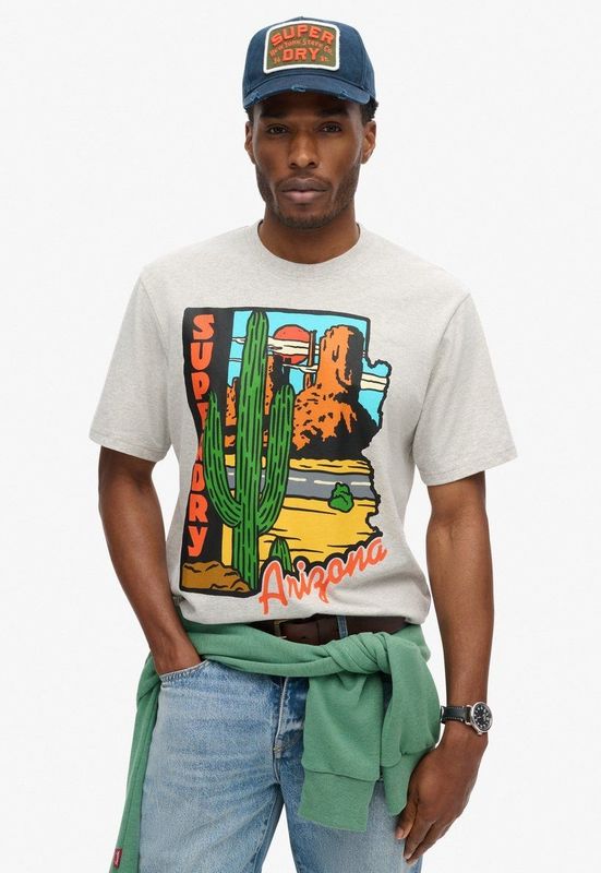 Superdry Travel Postcard T-shirt Met Korte Mouwen