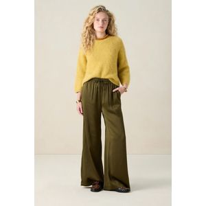 Sissy-Boy - High Waist Wide Leg Broek - Donkergroen