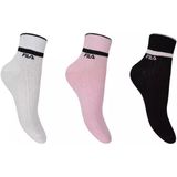 Fila - Thermosokken - Wit - 3-pack - Kwart - Sweet Pink