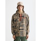 SCOTCH & SODA Sweatshirt  donkerbeige / antraciet / rood / zwart