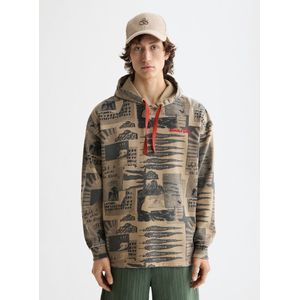 SCOTCH & SODA Sweatshirt  donkerbeige / antraciet / rood / zwart