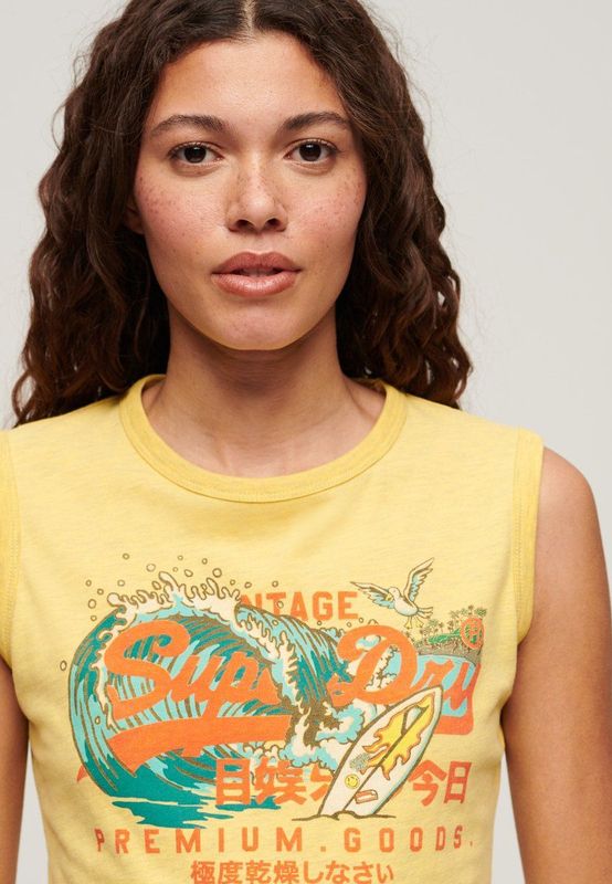 Superdry - LA Vintage Logo Graphic - T-shirt - Zwart - Katoen