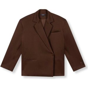 Refined Department Blazer Adele Woven Oversized Blazer R2510944856 600 Brown Dames Maat - S