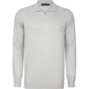 Felix Hardy Gebreide Polo Trui - Polo Kraag - Sweater - 100% Katoen Heren Grijs - 2Xl