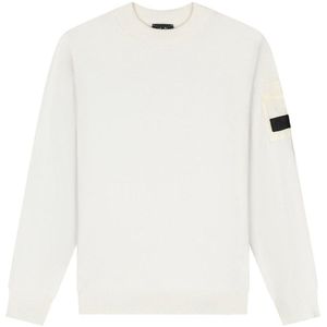 Malelions Kids Knitted Pocket Sweater - Off-White 4-104