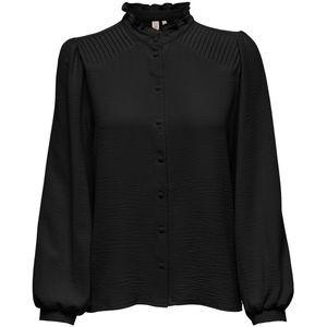 Only Blouse Onlmette Ls Pleat Shirt Wvn 15288514 Black Dames Maat - XS
