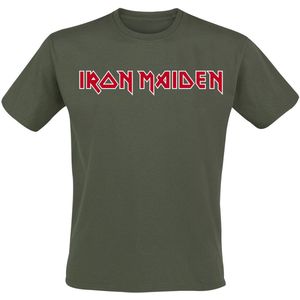 Iron Maiden - Logo - T-shirt - Khaki - Heren