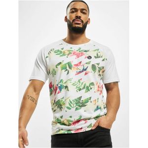 T-shirt - Bloemenprint - Jersey - Ronde Hals - Kwartmouw