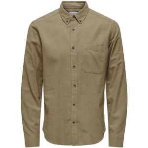 Only & Sons Onsgudmund slim 1-pkt solid shirt n licht