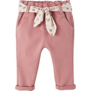 Babybroek - Oudroze - Met Stoffen Riem - Effen