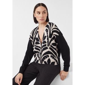 comma - Strickjacke - Vest - Met Retroprint - Katoen