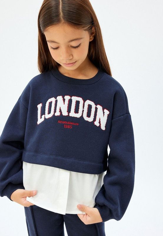 Koton SWEATSHIRTS Ronde kraag Met gebruik van twee verschillende stoffen Sweatshirt