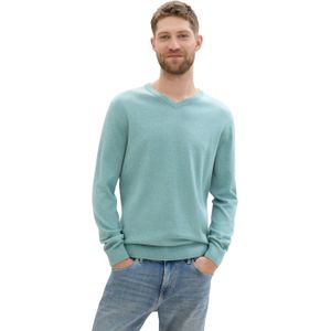 TOM TAILOR heren trui, 13158 - Mineral Stone Blue Melange, XXL