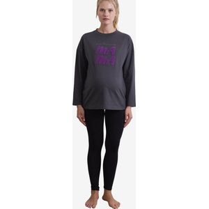 Vertbaudet - Zwangerschapsshirt - Antraciet - Katoen - Lange Mouwen